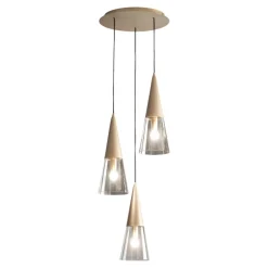 Lampadari Cucina-Ondaluce so trento lampadario da cucina oro tre luci vetri