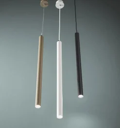 Lampade A Sospensione-Ondaluce so tube lampada a sospensione led per isola cilindro nero