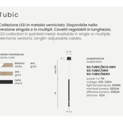Lampade A Sospensione-Ondaluce so tubic lampada a sospensione oro per isola led