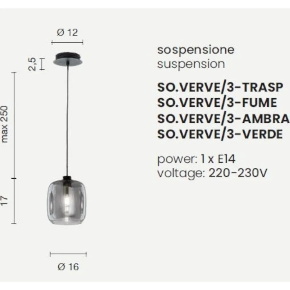 Lampade A Sospensione-Ondaluce so verve verde base nero lampada a sospensione per comodino camera da letto