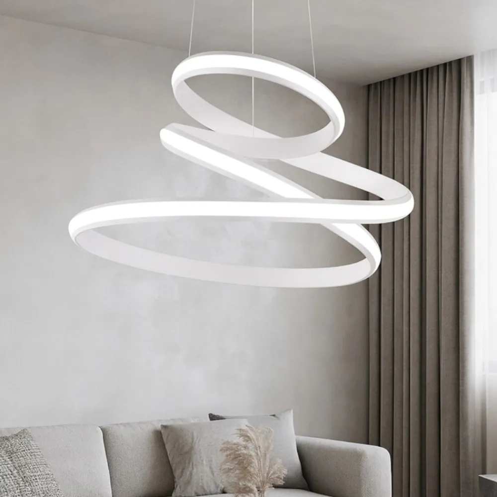 Lampadari Moderni-Ondaluce so vuelta bianco lampadario led design moderno