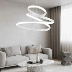 Lampadari Moderni-Ondaluce so vuelta bianco lampadario led design moderno