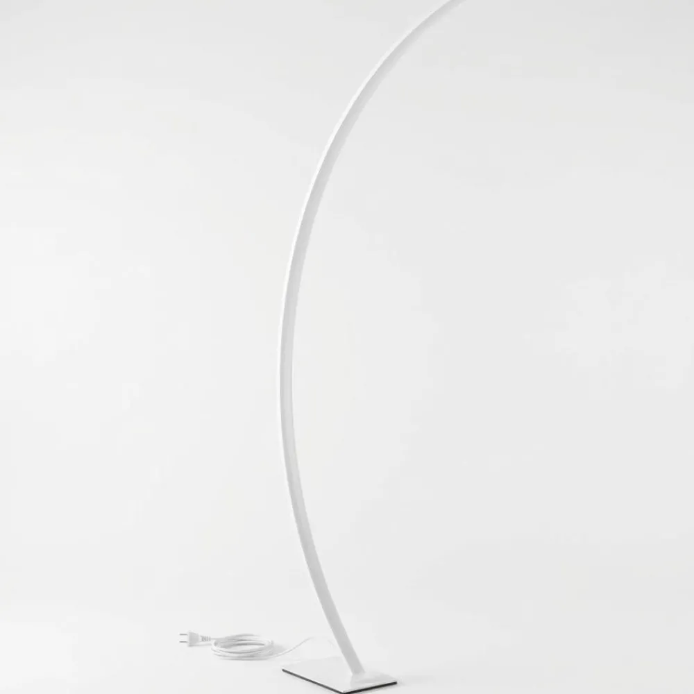Lampade Da Terra-Ondaluce tenua lampada da terra ad arco bianca led 54w 3000k dimmerabile