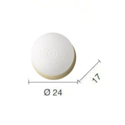 Applique Da Parete-Ondaluce tondo applique da parete sfera vetro bianco metallo oro