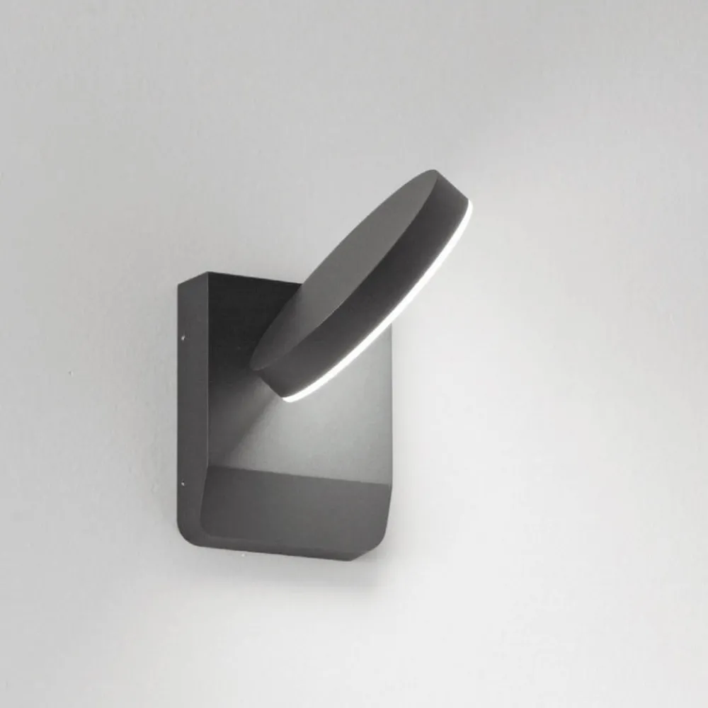 Applique Da Esterno-Ondaluce zenga applique antracite per esterno led 20w 3000k ip65