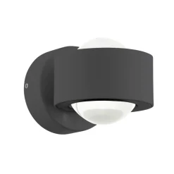Applique Da Parete-Eglo Ono applique led 5w 3000k antracite design moderna