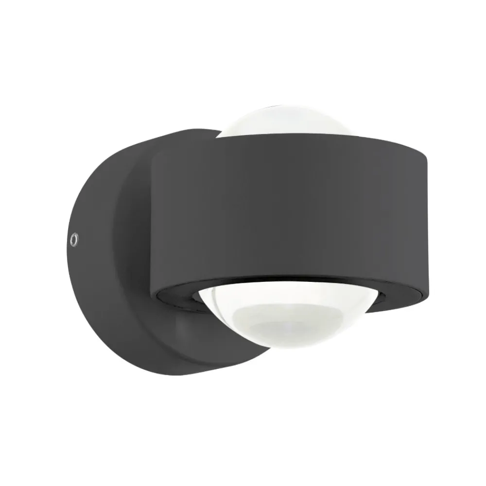 Applique Da Parete-Eglo Ono applique led 5w 3000k antracite design moderna
