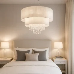Lampadario Camera Da Letto-Ideal Lux Opera sp4 lampadario stanza da letto 4 luci bianco