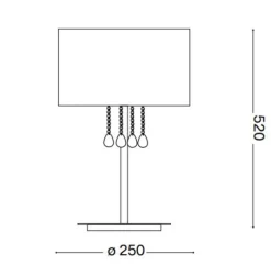 Lampade Da Tavolo-Ideal Lux Opera tl1 lampada da cassettone stile contemporaneo