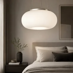 Lampadario Camera Da Letto-Eglo Optica lampadario camera da letto sfera vetro bianco bombato optica