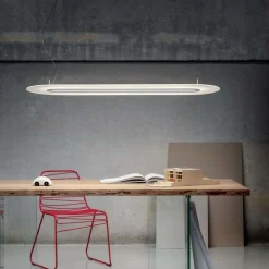 Lampadari Moderni-Stilnovo Optiline lampadario moderno bianco led 47w dimmerabile
