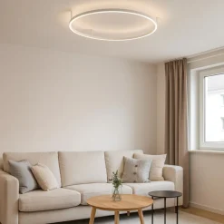 Plafoniere Moderne-Ideal Lux Oracle slim pl d070 round plafoniera led 38w 3000k bianca