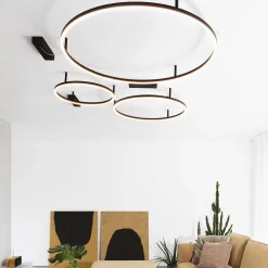 Plafoniere Moderne-Ideal Lux Oracle slim pl d090 round plafoniera led 3000k 90cm per soggiorno