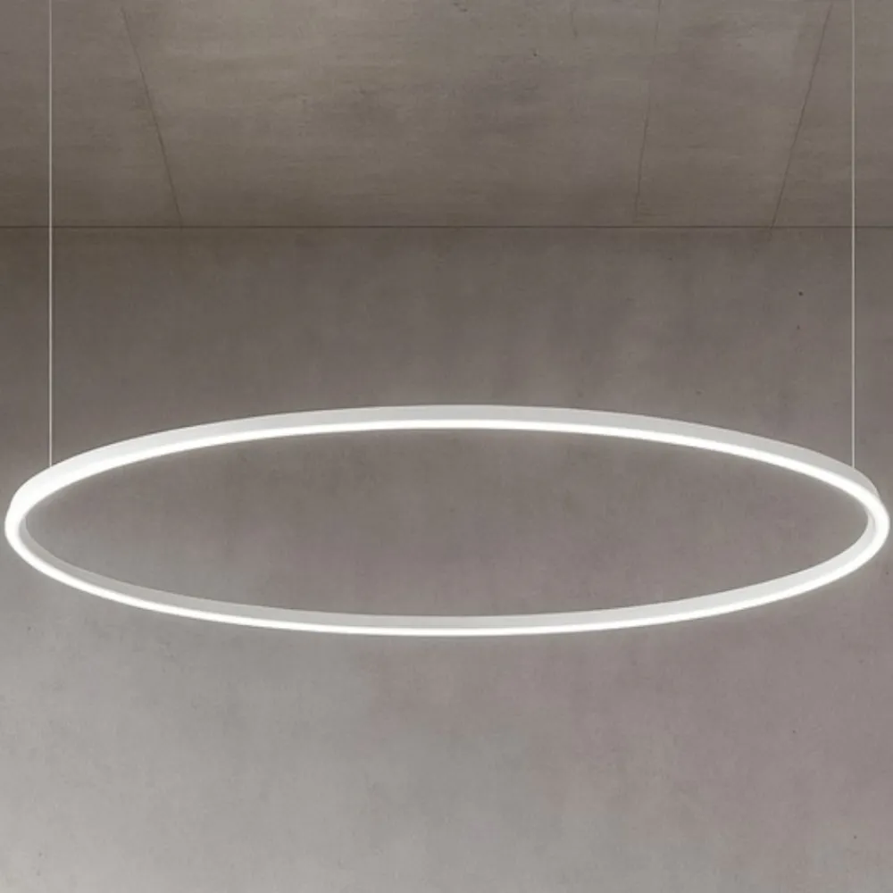 Lampadari Moderni-Ideal Lux Oracle slim sp d150 round lampadario bianco led 89w 3000k