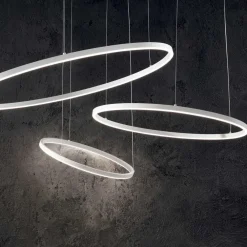 Lampadari Moderni-Ideal Lux Oracle slim sp d150 round lampadario bianco led 89w 3000k