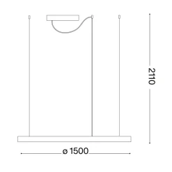 Lampadari Moderni-Ideal Lux Oracle slim sp d150 round lampadario bianco led 89w 3000k