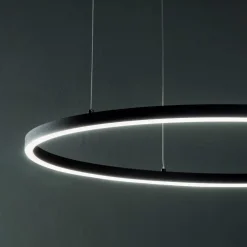 Lampadari Moderni-Ideal Lux Oracle slim sp d070 round led 3000k dimmerabile lampadario nero