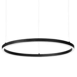 Lampadari Moderni-Ideal Lux Oracle slim sp d070 round led 3000k dimmerabile lampadario nero