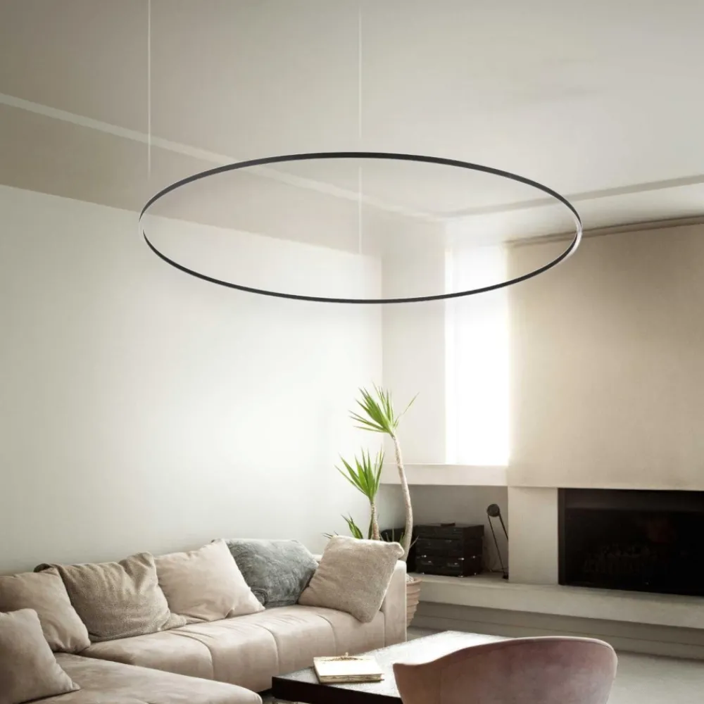 Lampadari Moderni-Ideal Lux Oracle slim sp d150 round lampadario moderno led 89w 3000k