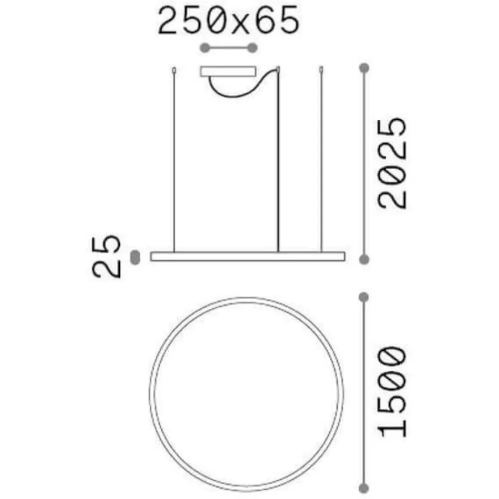 Lampadari Moderni-Ideal Lux Oracle slim sp d150 round lampadario moderno led 89w 3000k