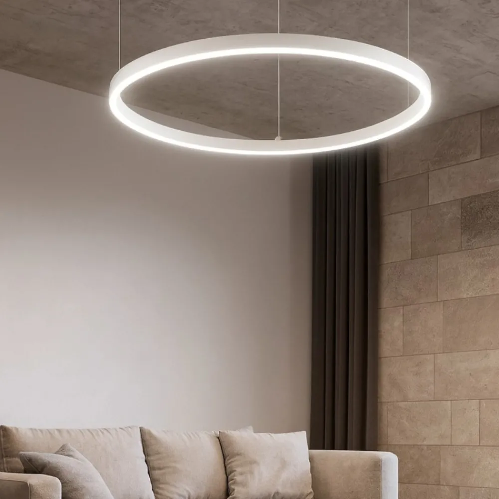 Lampadari Moderni-Ideal Lux Oracle slim sp d070 round lampadario bianco 38w 3000k