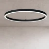 Lampadari Moderni-Ideal Lux Oracle slim sp d050 round 3000k lampadario nero led 3000k dimmerabile