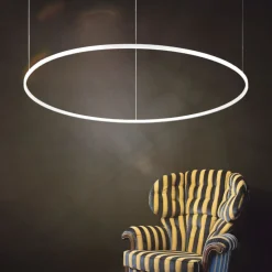 Lampadari Moderni-Ideal Lux Oracle slim sp d150 round lampadario cerchio bianco led 89w 4000k