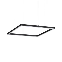 Lampadari Moderni-Ideal Lux Oracle slim sp d050 square lampadario nero led 33w 3000k