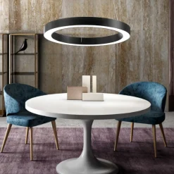 Lampadari Moderni-Ideal Lux Oracle sp d70 lampadario design particolare nero led 3000k 35w
