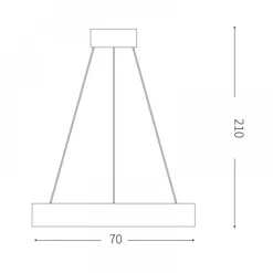 Lampadari Moderni-Ideal Lux Oracle sp d70 lampadario design particolare nero led 3000k 35w