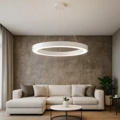 Lampadari Moderni-Ideal Lux Oracle sp d60 lampadario rotondo 33w led 3000k bianco