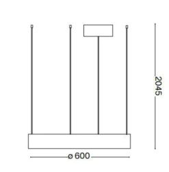 Lampadari Moderni-Ideal Lux Oracle sp d60 lampadario rotondo 33w led 3000k bianco