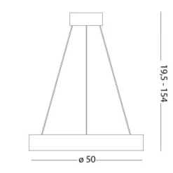 Lampadari Moderni-Ideal Lux Oracle sp d50 lampadario particolare rotondo nero led 3000k 28w