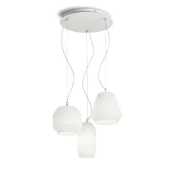 Lampadari Moderni-Ideal Lux Origami sp3 lampadario per soggiorno tre luci vetri