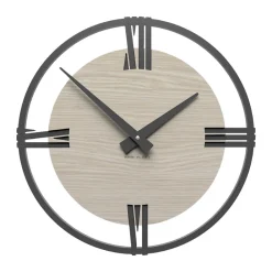 Orologi Da Parete Moderni-Selezionato da Mazzolaluce Orologio a parete 30cm rovere sirio rotondo