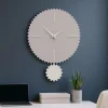Orologi Da Parete Moderni-Selezionato da Mazzolaluce Orologio a parete con pendolo rotondo legno tortora