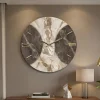 Orologi Da Parete Moderni-Selezionato da Mazzolaluce Orologio a parete moderno effetto marmo design numeri romani oro 60cm