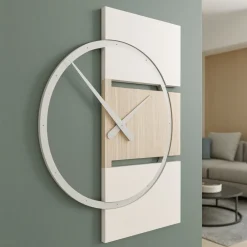 Orologi Da Parete Moderni-Selezionato da Mazzolaluce Orologio a parete moderno legno rovere decape