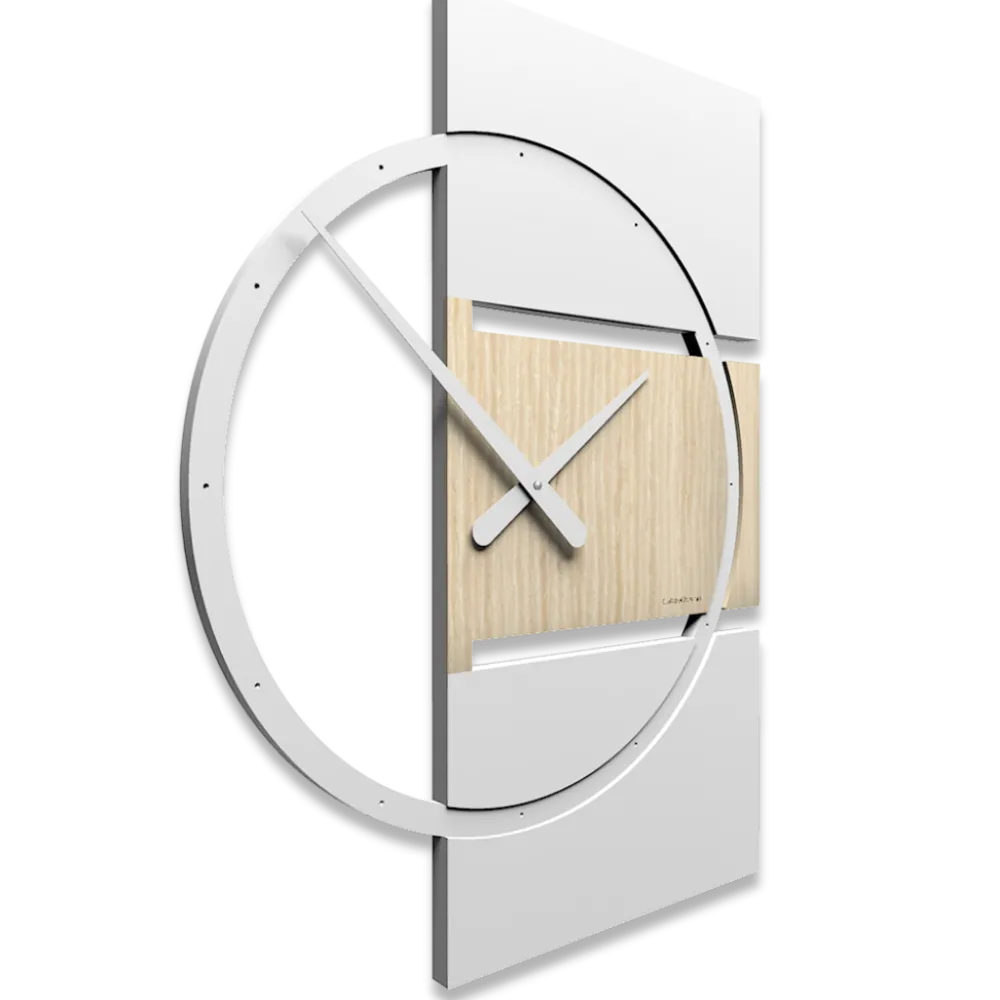 Orologi Da Parete Moderni-Selezionato da Mazzolaluce Orologio a parete moderno legno rovere decape