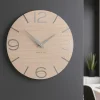 Orologi Da Parete Moderni-Selezionato da Mazzolaluce Orologio a parete rotondo moderno legno rovere decape