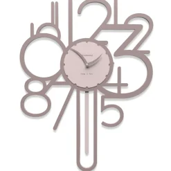 Orologi Da Parete Moderni-Selezionato da Mazzolaluce Orologio a pendolo da muro moderno legno colore grigio prugna