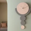 Orologi Da Parete Moderni-Selezionato da Mazzolaluce Orologio a pendolo da parete design cerchi gelso e glicine