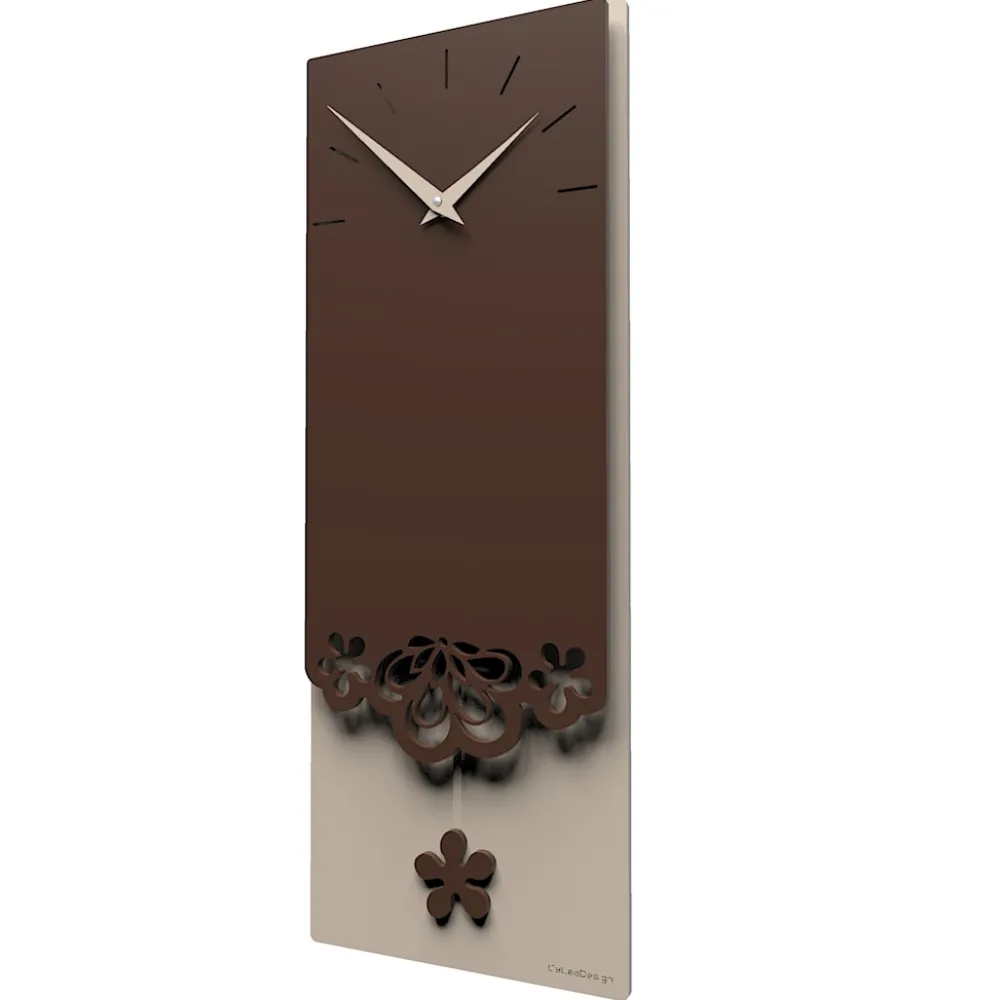 Orologi Da Parete Moderni-Selezionato da Mazzolaluce Orologio a pendolo da parete moderno cioccolato