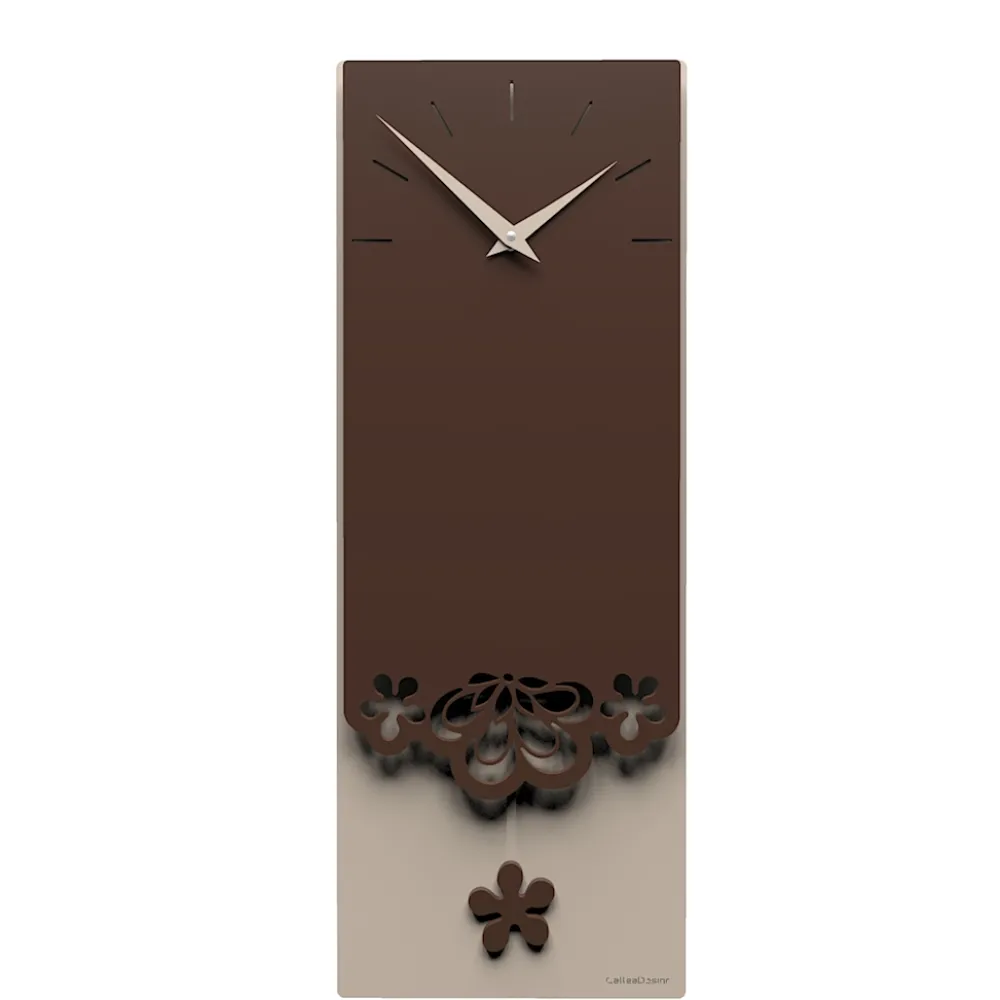 Orologi Da Parete Moderni-Selezionato da Mazzolaluce Orologio a pendolo da parete moderno cioccolato