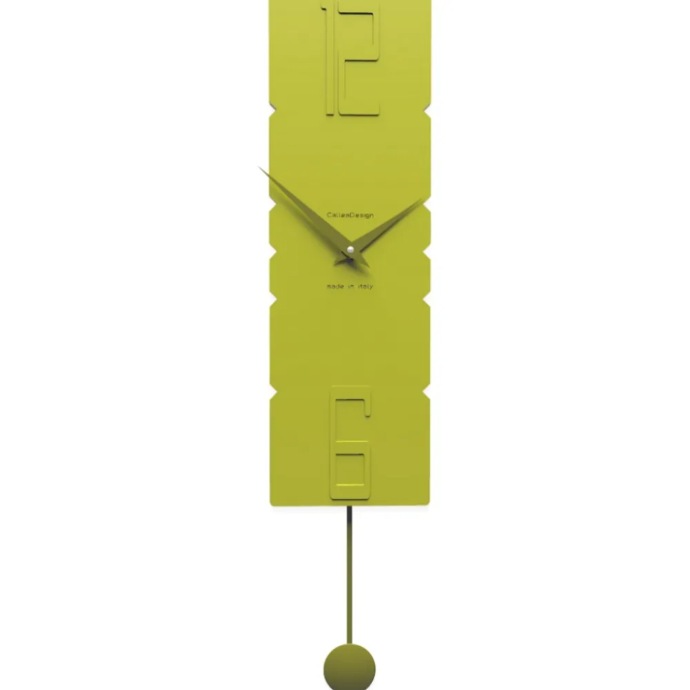 Orologi Da Parete Moderni-Selezionato da Mazzolaluce Orologio a pendolo da parete moderno legno verde cedro