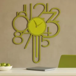 Orologi Da Parete Moderni-Selezionato da Mazzolaluce Orologio a pendolo da parete moderno legno verde oliva