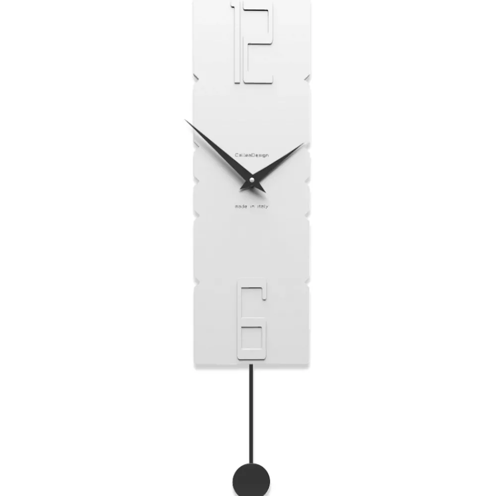 Orologi Da Parete Moderni-Selezionato da Mazzolaluce Orologio a pendolo da parete moderno legno bianco