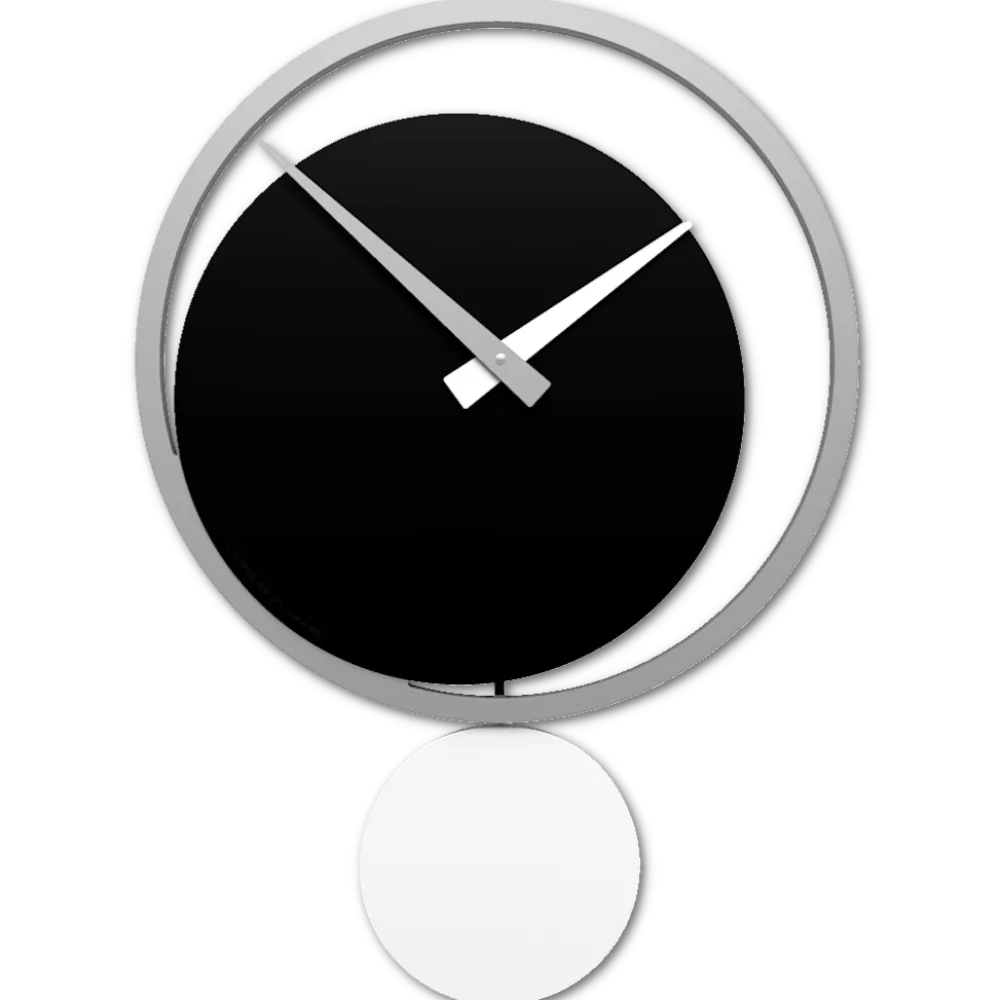 Orologi Da Parete Moderni-Selezionato da Mazzolaluce Orologio a pendolo da parete moderno nero bianco grigio