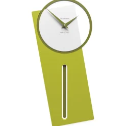 Orologi Da Parete Moderni-Selezionato da Mazzolaluce Orologio a pendolo moderno da parete legno colore verde cedro