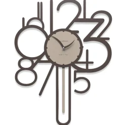 Orologi Da Parete Moderni-Selezionato da Mazzolaluce Orologio a pendolo moderno da parete legno cioccolato